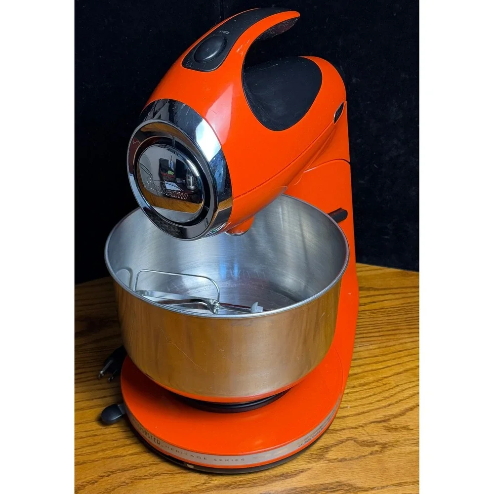 Sunbeam Mixmaster Heritage Series Stand Mixer: Orange 350W, 12 Speed, WORKS